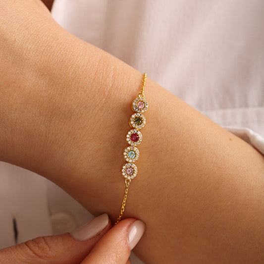 1-14 Kids Birthstones Gift For Her Bracelet