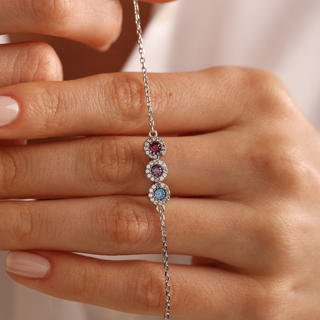 1-14 Kids Birthstones Gift For Her Bracelet