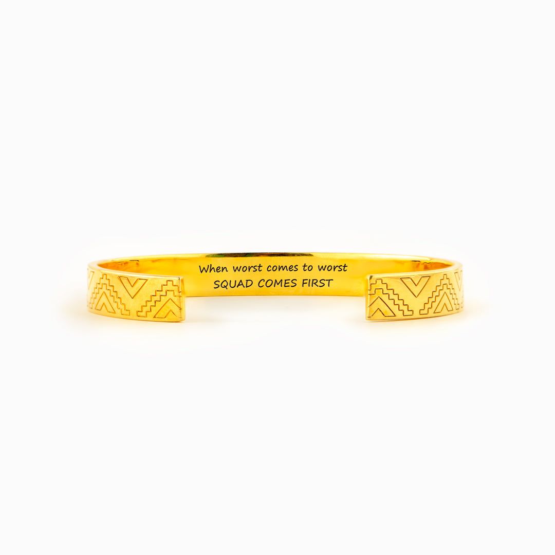 Squad Comes First Golden Triangle Bangle