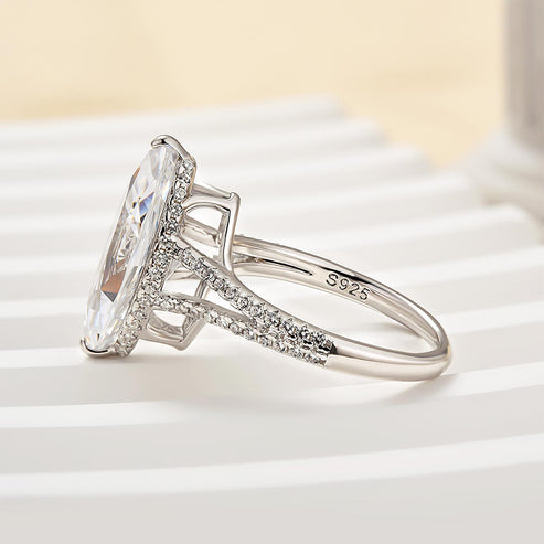 Exquisite Split Shank Marquise Cut Ring