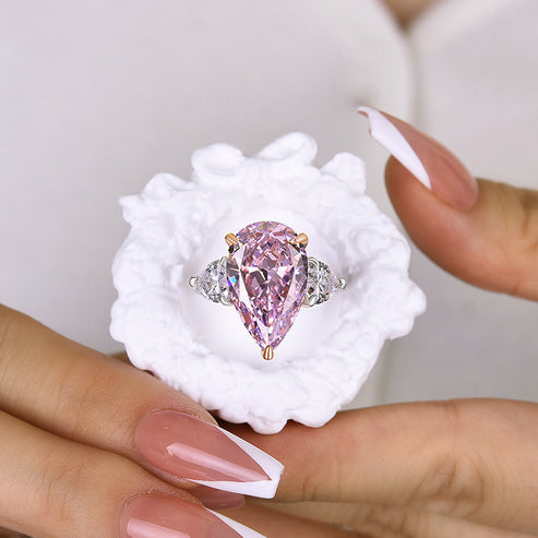 Pear Cut Pink 🌸Sapphire Engagement Ring