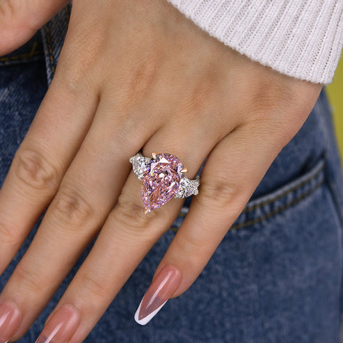 Pear Cut Pink 🌸Sapphire Engagement Ring