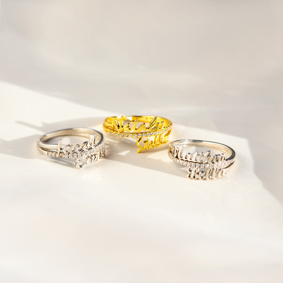 Personalized 1-6 Names Ring♥️