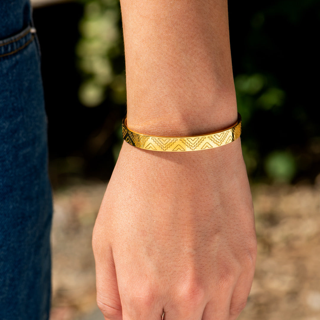 Squad Comes First Golden Triangle Bangle