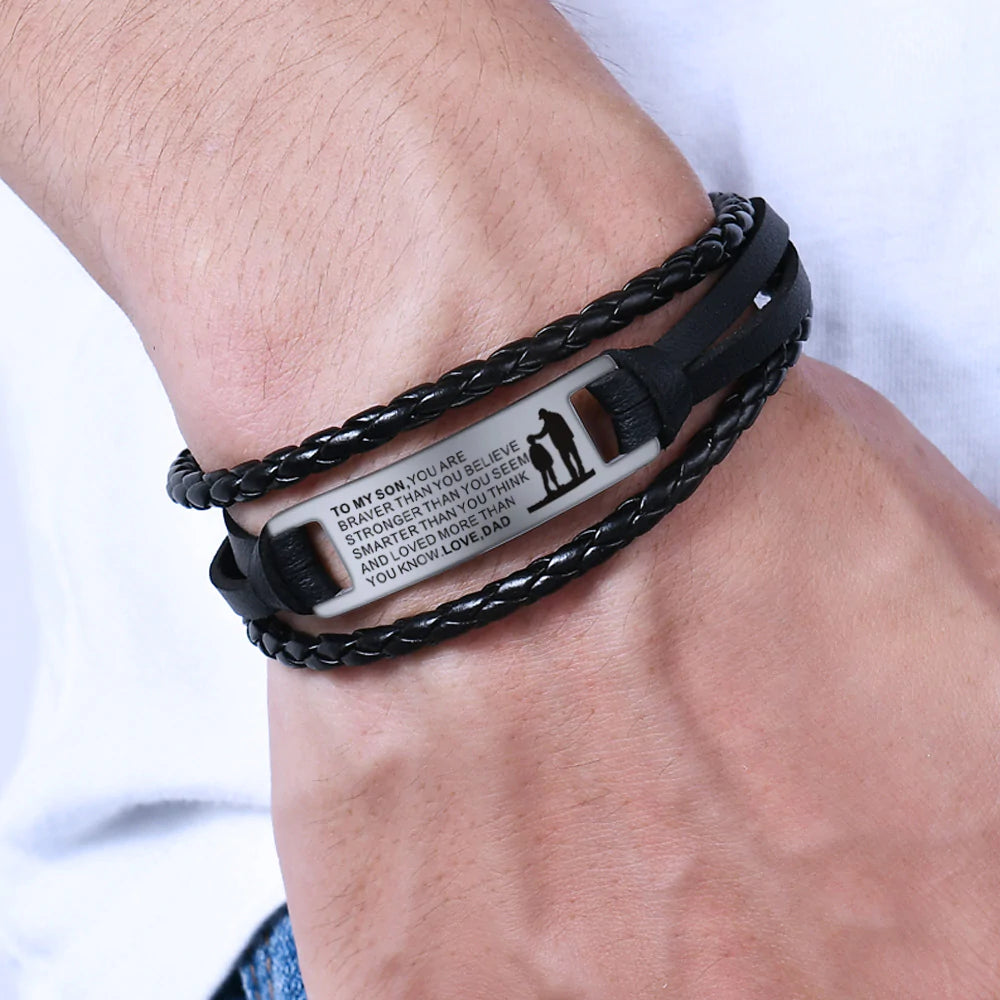 You Are Loved More Than You Know Leather Bracelet