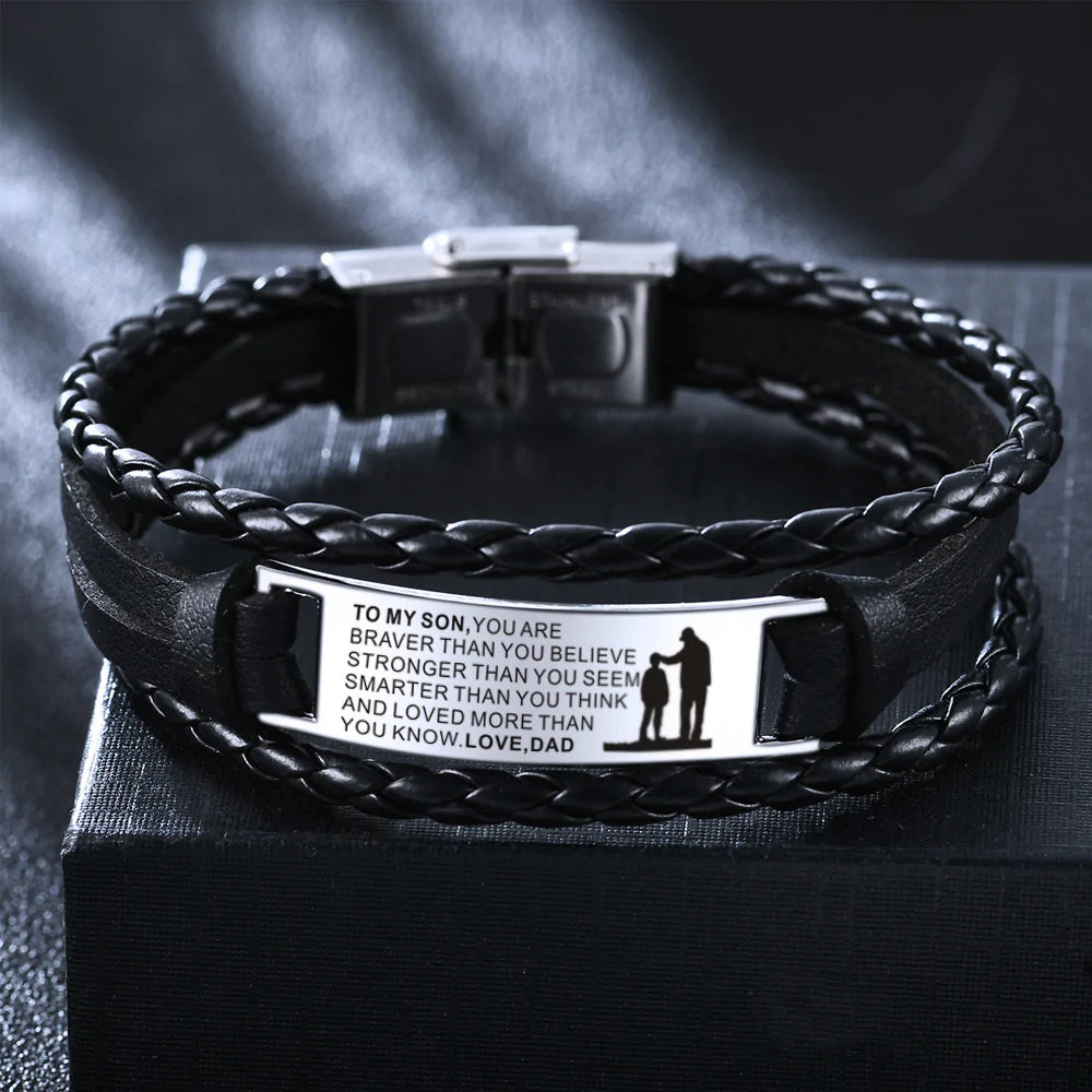 You Are Loved More Than You Know Leather Bracelet